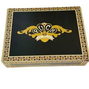 Vintage Alec Bradley Puck Cigar Box Wooden Toro Handmade Decorative Storage Cont